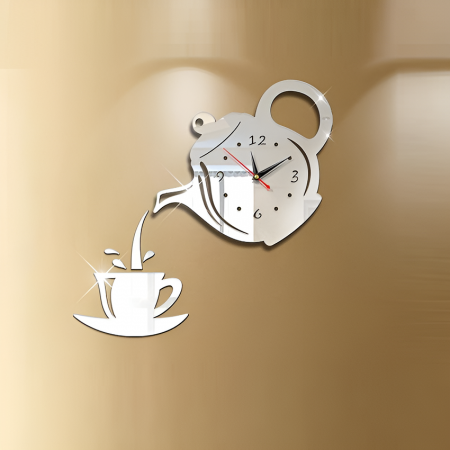Ceas Decorativ Sticker, Coffee, 400 mm x 400 mm [0]