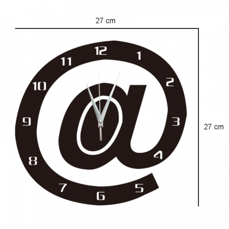 Ceas Decorativ Sticker, Fara Zgomot, Arond, 270 mm x 270 mm [4]