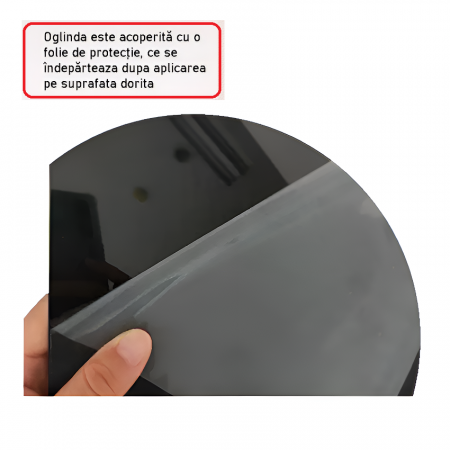 Ceas Decorativ Sticker, Fara Zgomot, Black Flower, 550 mm x 550 mm [1]