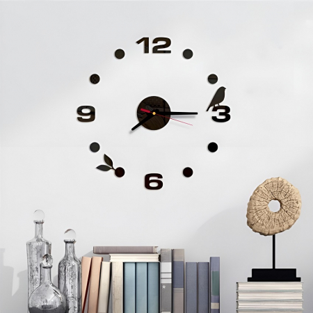 Ceas Decorativ Sticker, Fara Zgomot, DIY Pace, 400 mm x 400 mm [0]