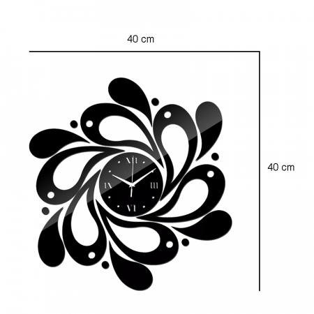 Ceas Decorativ Sticker, Fara Zgomot, Morisca, Negru, 400 mm x 400 mm [4]