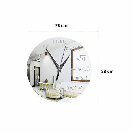 Ceas Decorativ Sticker, Matematic Simbol, Fara Zgomot, 280 mm x 280 mm [1]