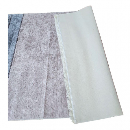 Decoratiuni Casa - Covor Modern, Antiderapant, 160 cm x 230 cm, Gri Antracit, Nuante de Gri si Argint