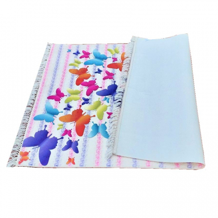 Covor Modern, Antiderapant, Fluturi, 150 cm / 80 cm [0]