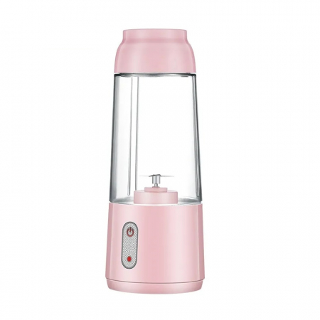 Blender Portabil, Mini Blender, 300 ml, Roz [6]