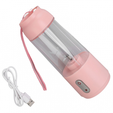 Bucatarie Inteligenta - Blender Portabil, Mini Blender, 300 ml, Roz