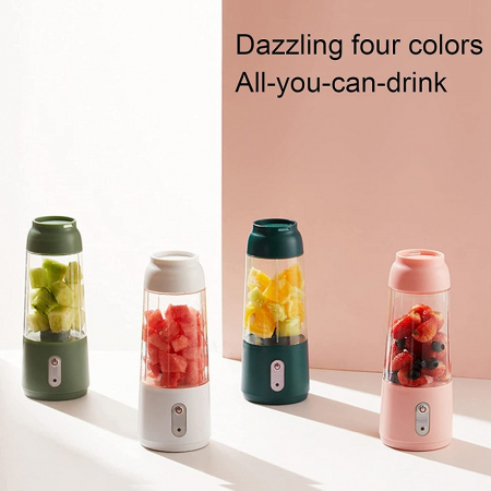 Blender Portabil, Mini Blender, 300 ml, Roz [9]