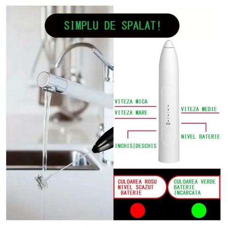 Mini Mixer Pentru Spuma de Lapte si Diferite Mixuri Lichide, Putere 4 W, Alb [2]