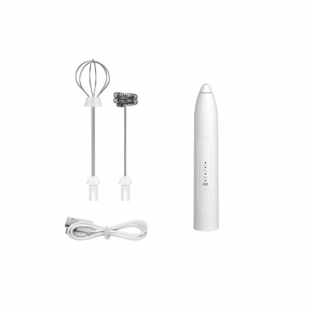 Bucatarie Inteligenta - Mini Mixer Pentru Spuma de Lapte si Diferite Mixuri Lichide, Putere 4 W, Alb