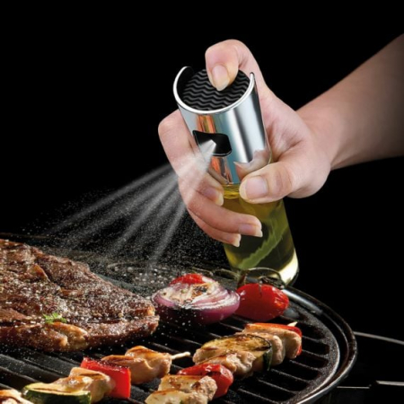 Pulverizator Ulei Din Sticla, Capacitate 100 ml, Argintiu [5]