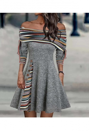 Rochie Striped cu Mâneci Lungi - Look Trendy 2024 [2]