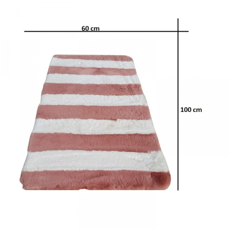 Set  2 Covorase Baie  Super Blanoase, Ireprosabil de Calitative, Alb / Pudra,  100cm x 60 cm, 60cm  x 47 cm [4]