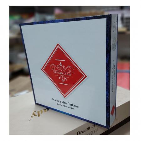 Lenjerie Pat, 4 Piese, 2 Persoane, Alb / Imprimeu Floral, Bumbac, 1 cearceaf 240 cm x 250 cm, 1 Husa pilota 200 cm x 220 cm, 2 Fete de perna 50 cm x 60 cm [2]