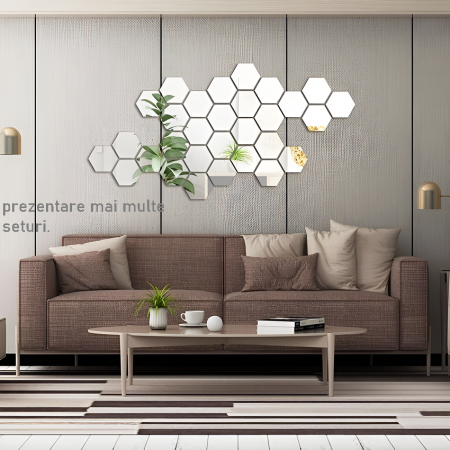Stickere Acrilice Decorative Oglinda, Creativ, 160 mm x 160 mm x 5 bucati [1]