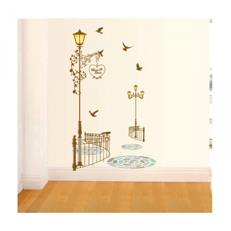 Stiker Acril Oglinda Creativ - Sticker Decorativ 3D, Alee Monument, Big size, 95 cm x 160 cm, Multicolor