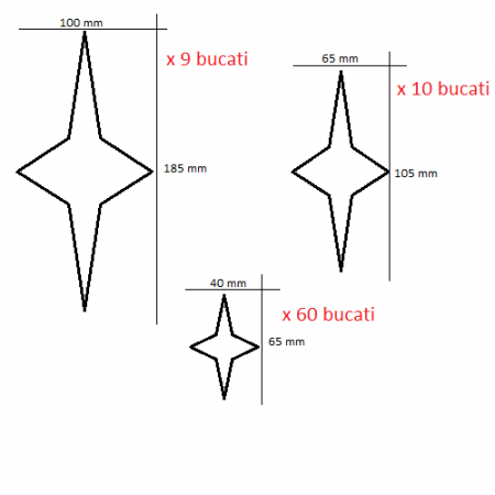 Set Stickere Acril Decorative Oglinda, Creativ, Argintiu [4]