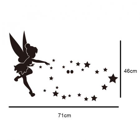 Sticker Acril Decorativ Oglinda, Creativ, Zana Buna de Argint, 71 cm x 46 cm  [1]