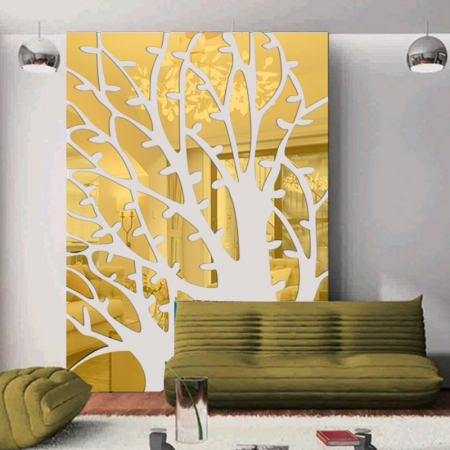 Decoratiuni Casa - Sticker Acril Decorativ Oglinda, Creativ, 160 cm x 60 cm x 2 mm Grosime, Arbori