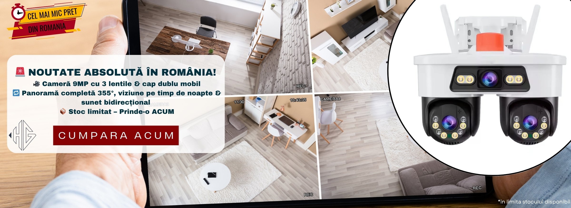 Camera tripla
