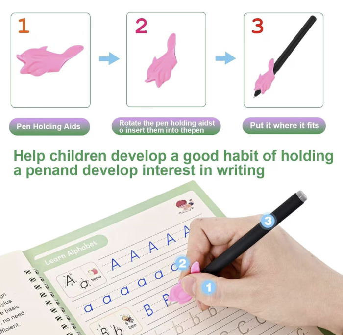 Set cu 4 caiete de lucru si stilou magic pentru scris si desenat Sank Magic, rechizite scolare, multicolor, 19 cm X 13 cm [2]