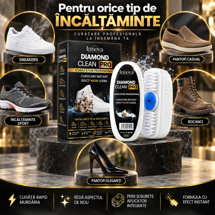 Set 1+1 Innova Diamond Clean Pro cu două recipiente pentru curățarea încălțămintei și ambalaj de prezentare [2]