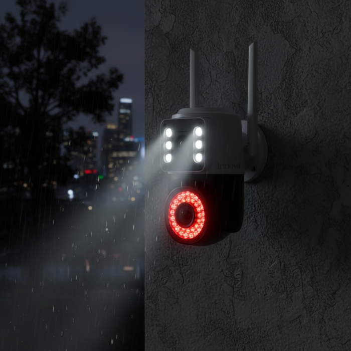 Cameră Video Duală INNOVA VISION SMART 6MP , 42 Led, Vedere 360°, WiFi, Vedere Nocturna,Live Pe telefon [5]