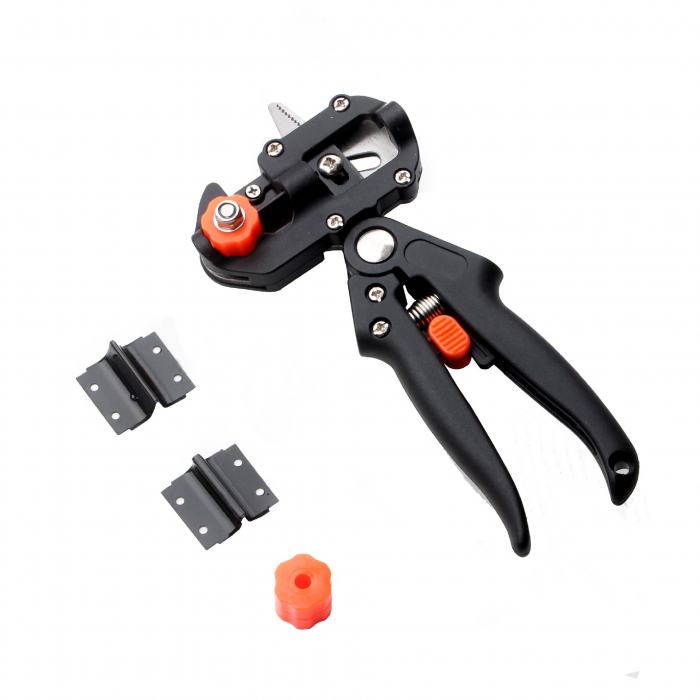 !! 2 X Cleste Profesional de Altoit cu 3 Cutite U V Omega + Furtun Extensibil 30 M + 3 x Banda Pentru Altoit Biodegradabila [7]