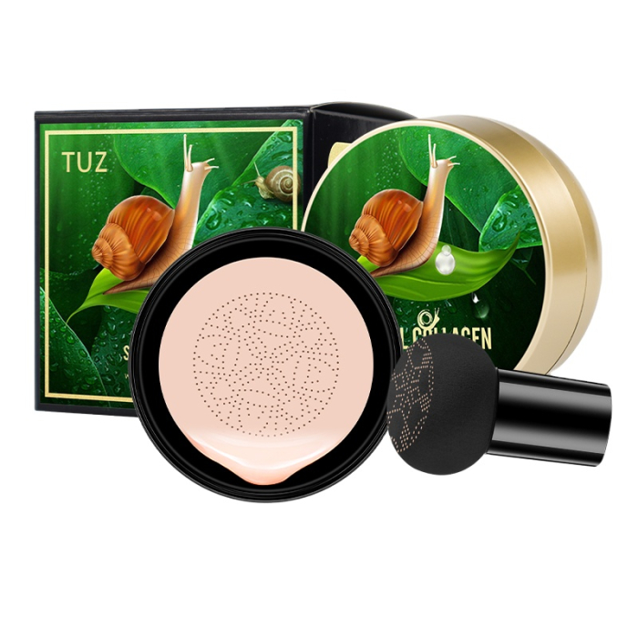 Fond de Ten CC Cream Air Cushion cu Colagen de Melc, Nuanța 02 Natural Skin – 1+1 Cadou, Aplicator Burete [5]