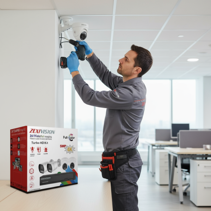 Kit Supraveghere Zexivision 5MP Full-Color 4K cu Audio și Alarmă [18]