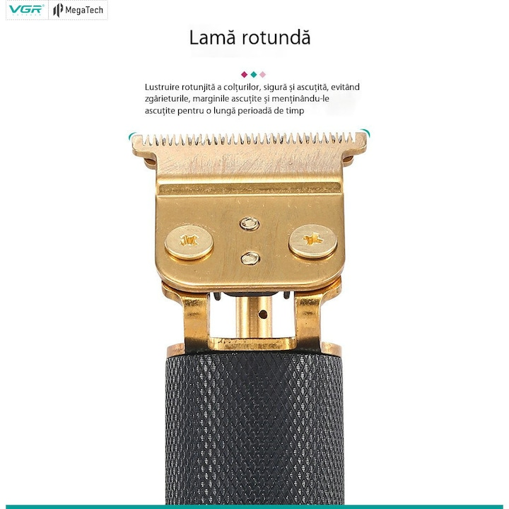 Masina de Tuns si Ras VGR V-179, lame inox, Operare 120 min, 3 Piepteni ajustare lungime [3]