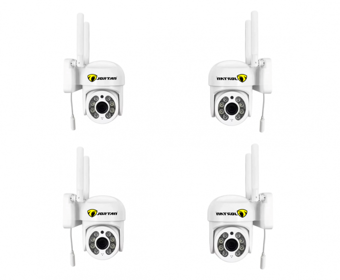 Pachet 4 x Cameră de Supraveghere Jortan WiFi HD cu Viziune Infraroșu și Protecție Avansată IP66 [11]
