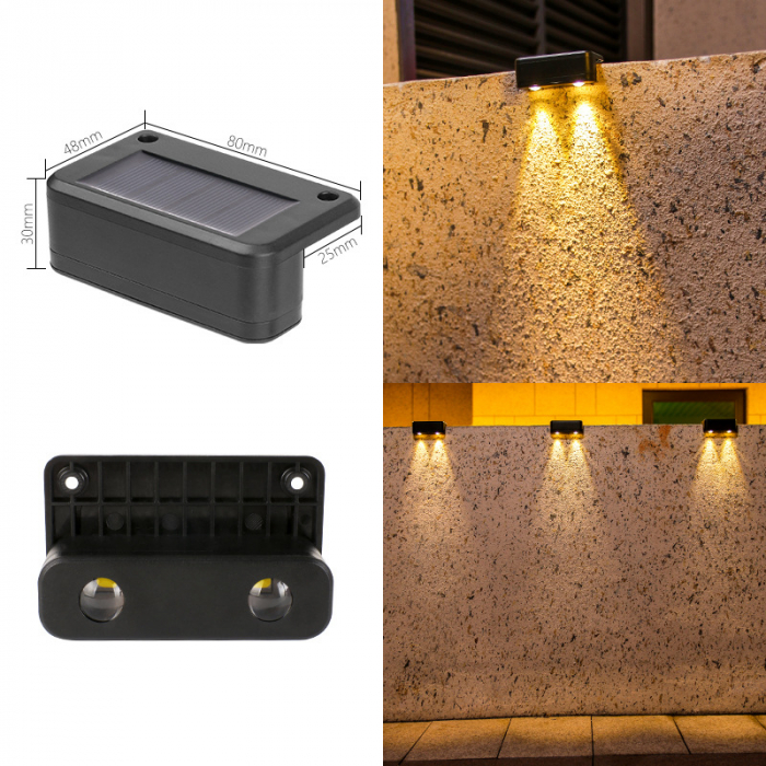 Pachet 4 ,8,16,24 buc  lampi solare pentru trepte , balustrada ,glaf , lumina calda/rece [3]