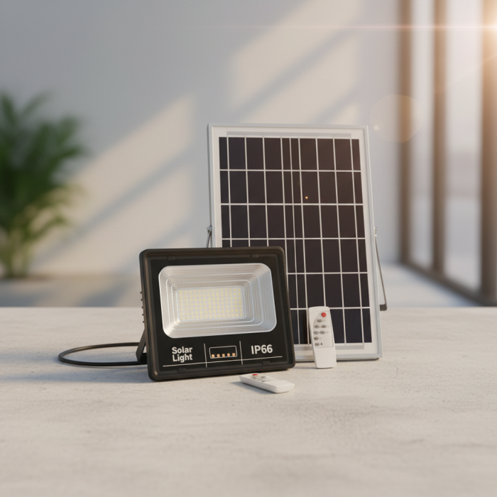 Proiector LED INNOVA 800 W Cu Panou Solar si telecomanda, IP66 + Cadou Surpriza [12]