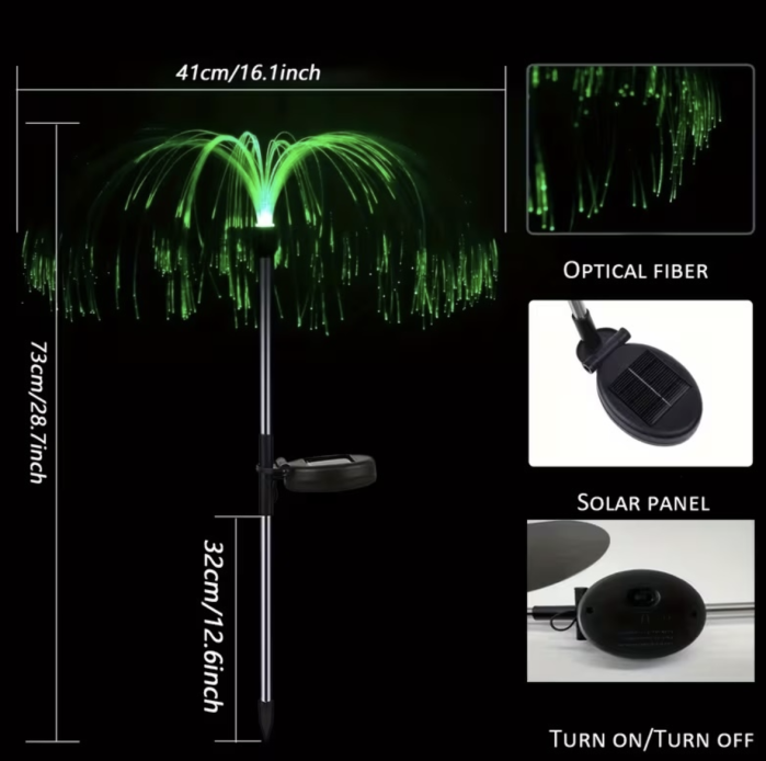 Set 2/4/8 x Lumină Solară pentru Grădină Tip Meduză RGB – Instalare Automată cu Senzor de Lumină [6]
