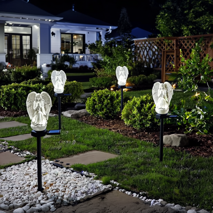 Set 2 Lampi Solare Decorative Inger cu LED, Iluminare Automata, Rezistente la Intemperii, IP44, 45 cm [5]