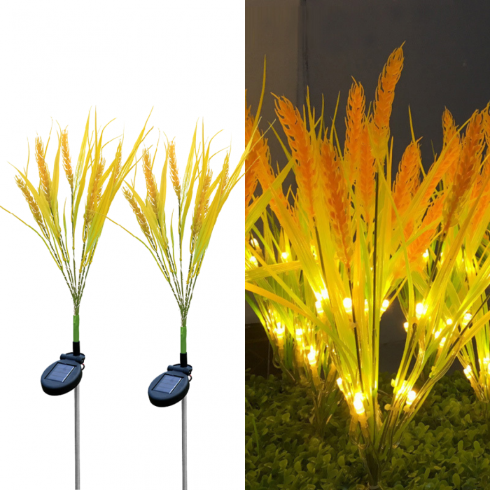 Set 2 lampi solare spice de grau 60cm IP66 LED cu senzor lumina [2]