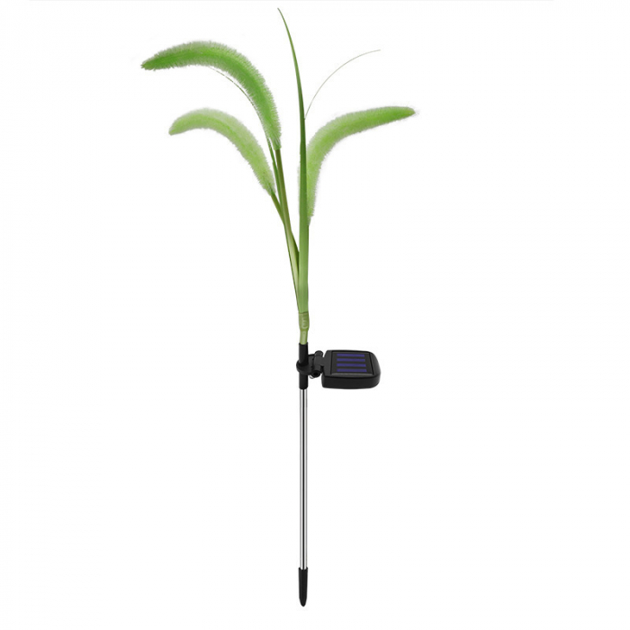 Set 2 lampi solare iarba ornamentala verde 80cm LED lumina calda IP66 [4]