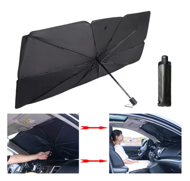 Set 2 Parasolare Auto Umbrelă | 130x80 cm | Anti-UV [2]