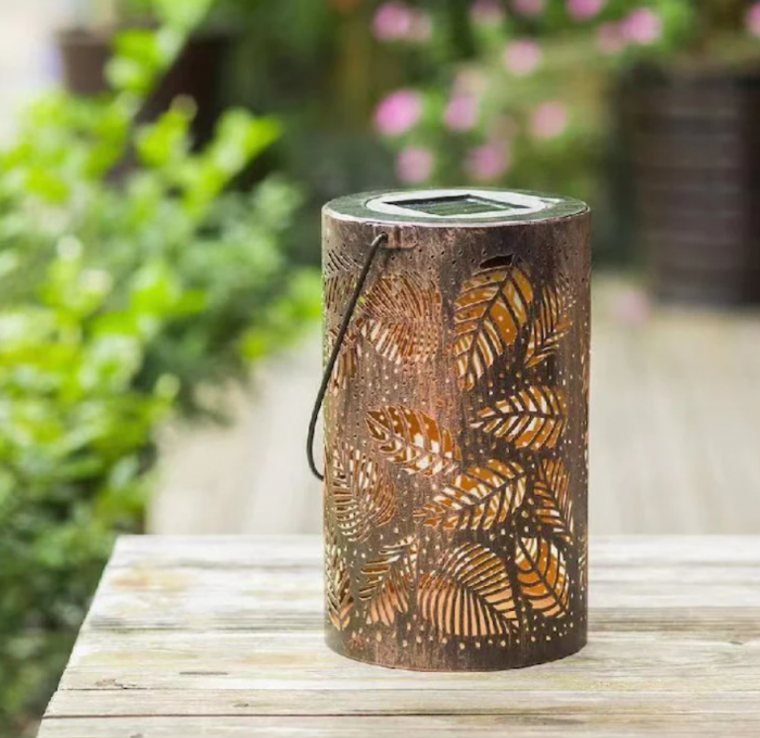 Set 2xFelinar Solar Elegant pentru Grădină cu LED-uri și Braț Agățător, din Fier, cu Senzor de Lumină [2]