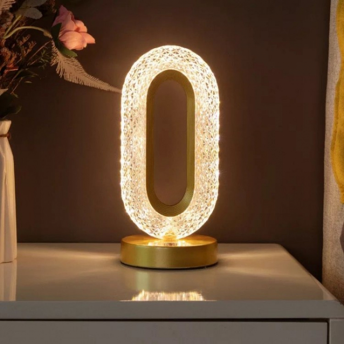 Set 2x Lampa Diamond Crystal LED cu 3 temperaturi de culoare,  alb rece, alb cald, neutru, culoare auriu [2]