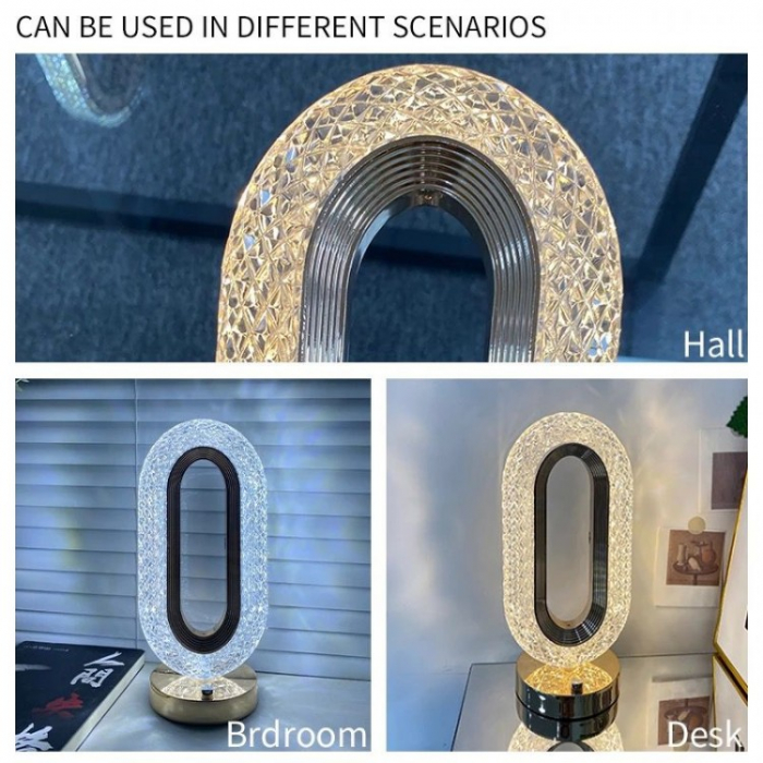 Set 2x Lampa Diamond Crystal LED cu 3 temperaturi de culoare,  alb rece, alb cald, neutru, culoare auriu [4]