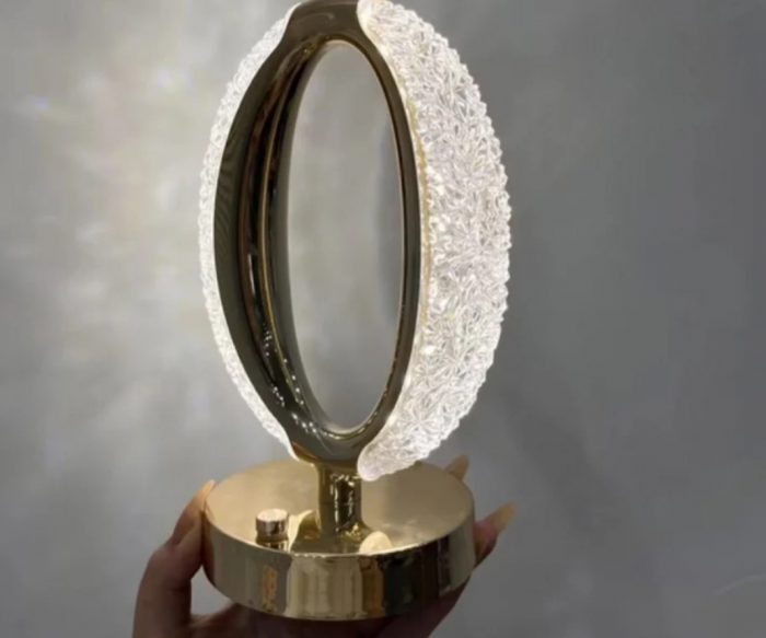 Set 2 x Lampa Diamond Crystal Oval LED – Eleganță rafinată cu 3 temperaturi de culoare Alb Rece, Alb Cald, Neutru și Accente Aurii [4]
