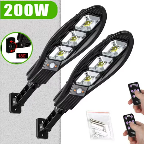 Lampa Stradală cu Încărcare Solară – LED Alb, Senzor Mișcare, IP66 [6]