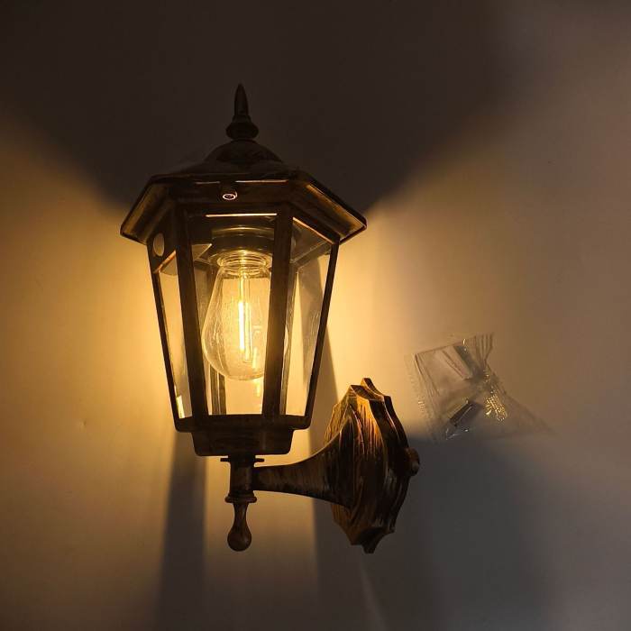 Set  Aplice Solare de Perete Vintage cu Senzor de Mișcare, 3 Moduri, Lumină Alb Cald [4]