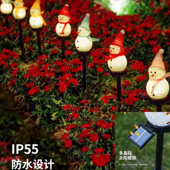 Set 4 Lămpi Solare de Crăciun, Om de Zăpadă - Magia Sărbătorilor în Grădina Ta [6]