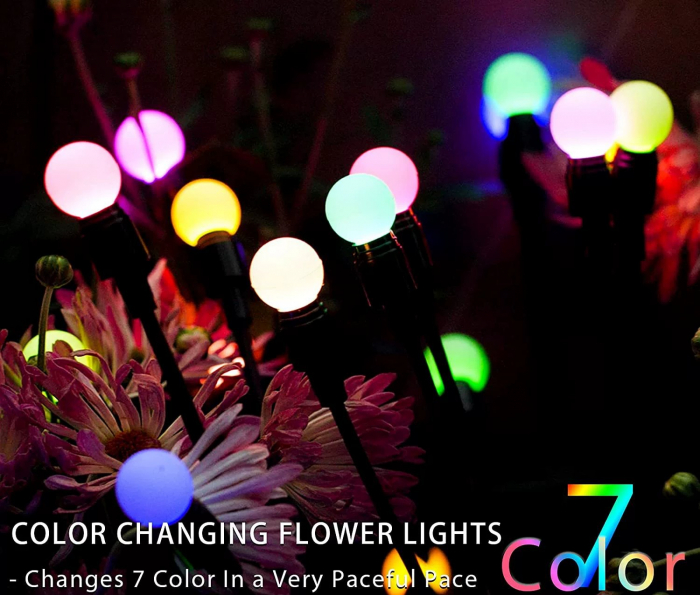 Set de 2 Lămpi Solare de Grădină cu Licurici Multicolor – Eleganță și Magie în Spațiul Exterior [5]