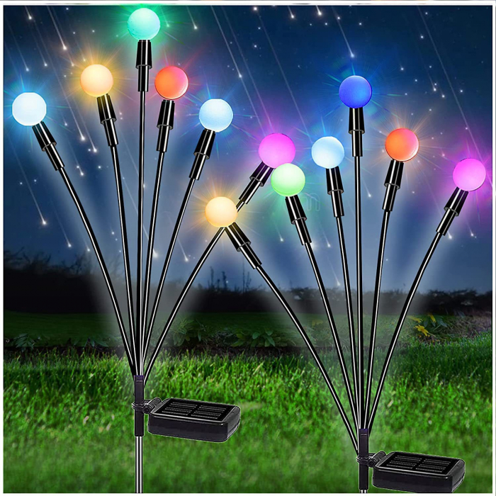 Set de 4 Lămpi Solare de Grădină cu Licurici Multicolor – Eleganță și Magie în Spațiul Exterior [5]