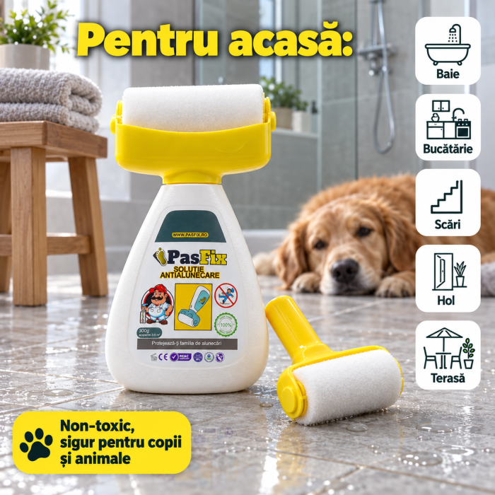Soluție Antialunecare PasFix 300ml – Protecție sigură pentru gresie, piatră și marmură cu rolă aplicatoare [5]