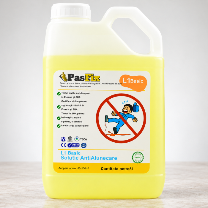 Soluție Antialunecare PasFix L1 BASIC 5L – Protecție sigură pentru băi, bucătării și pardoseli cu gresie [6]