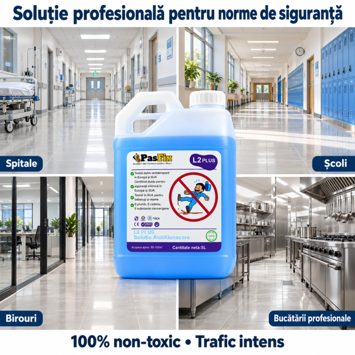 Soluție Antialunecare PasFix L2 PLUS 5L – Protecție profesională pentru bucătării, băi și coridoare școlare [3]